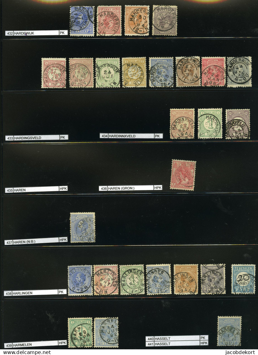 Nederland collectie kleinrond in overwegend mooie kwaliteit w.o. treinstempels cat.ca.27.000 (collectie is gescand). Pra