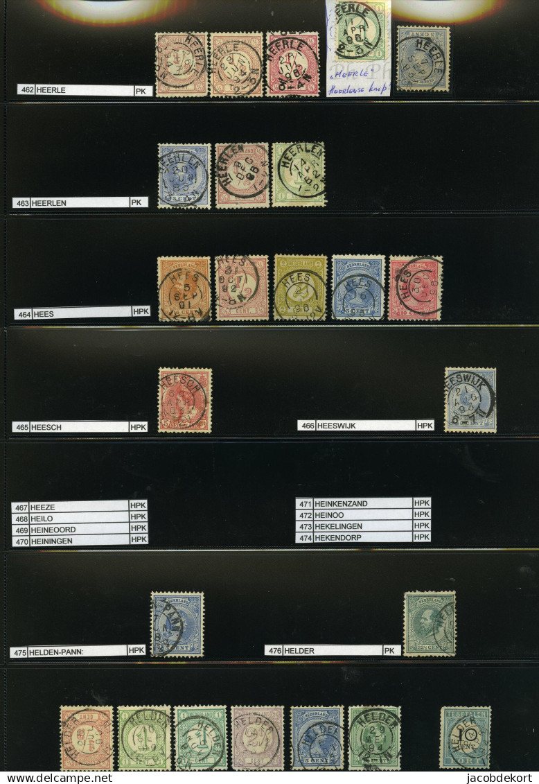 Nederland collectie kleinrond in overwegend mooie kwaliteit w.o. treinstempels cat.ca.27.000 (collectie is gescand). Pra