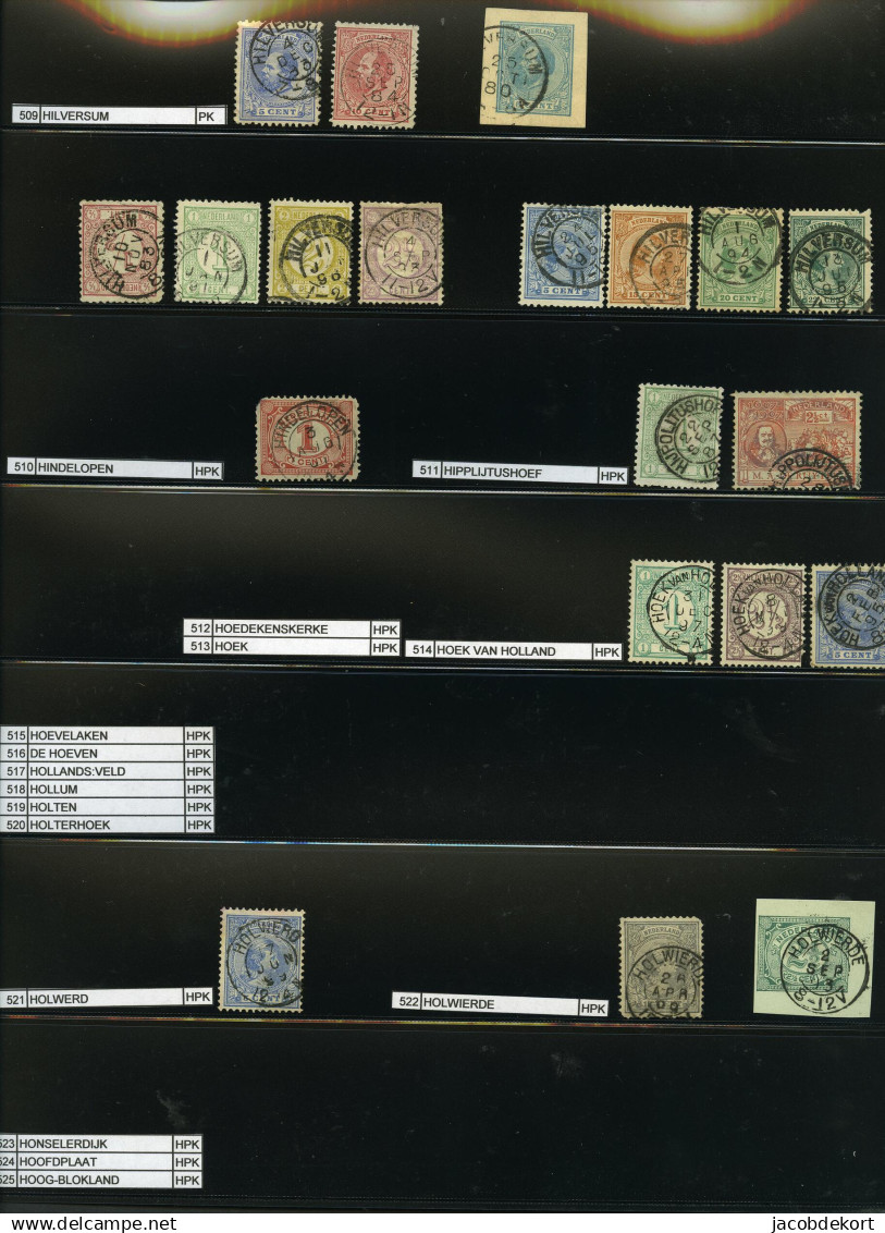 Nederland collectie kleinrond in overwegend mooie kwaliteit w.o. treinstempels cat.ca.27.000 (collectie is gescand). Pra