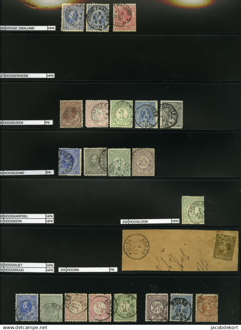 Nederland collectie kleinrond in overwegend mooie kwaliteit w.o. treinstempels cat.ca.27.000 (collectie is gescand). Pra