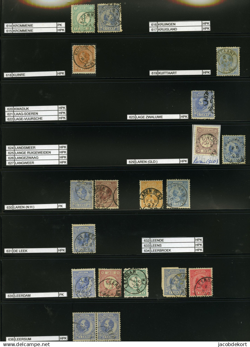 Nederland collectie kleinrond in overwegend mooie kwaliteit w.o. treinstempels cat.ca.27.000 (collectie is gescand). Pra