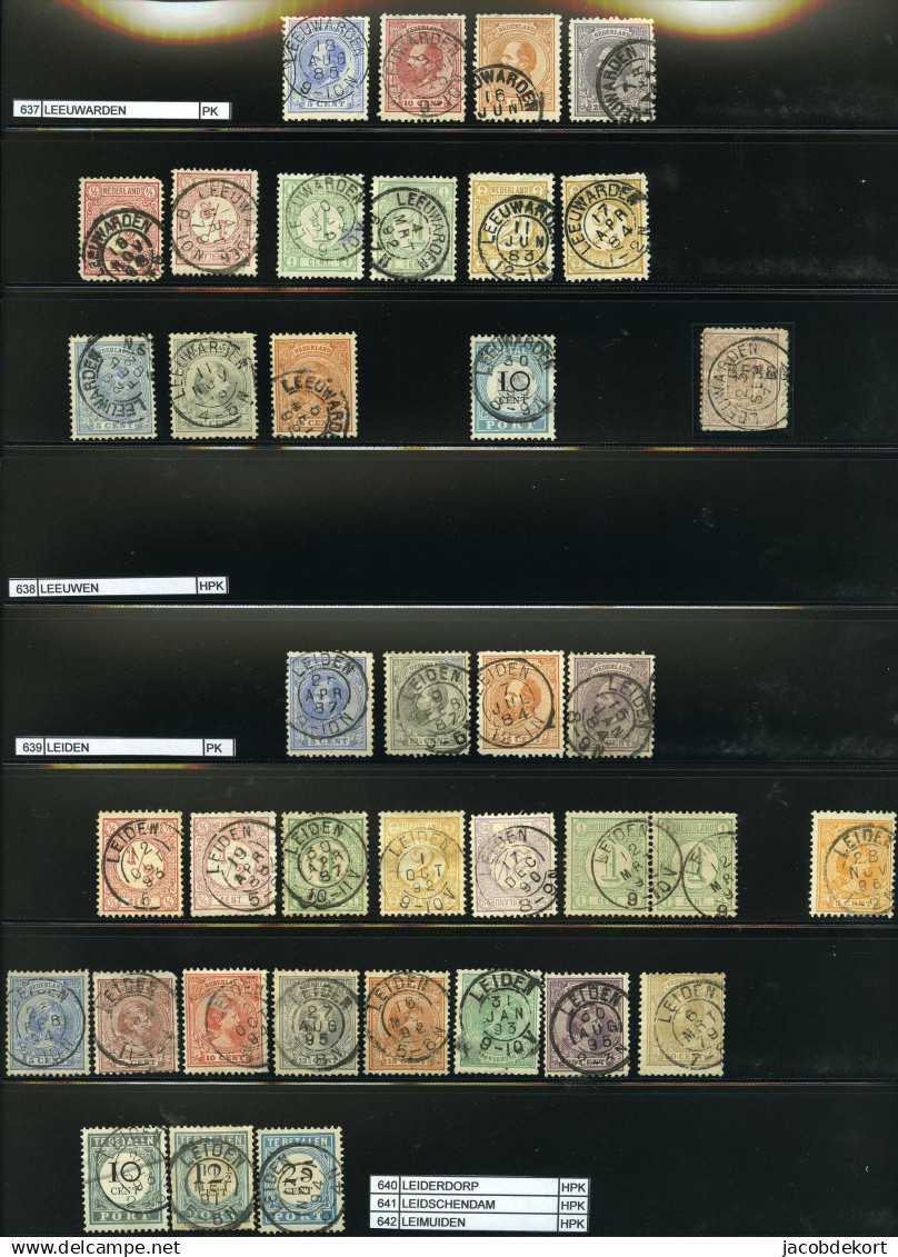 Nederland collectie kleinrond in overwegend mooie kwaliteit w.o. treinstempels cat.ca.27.000 (collectie is gescand). Pra