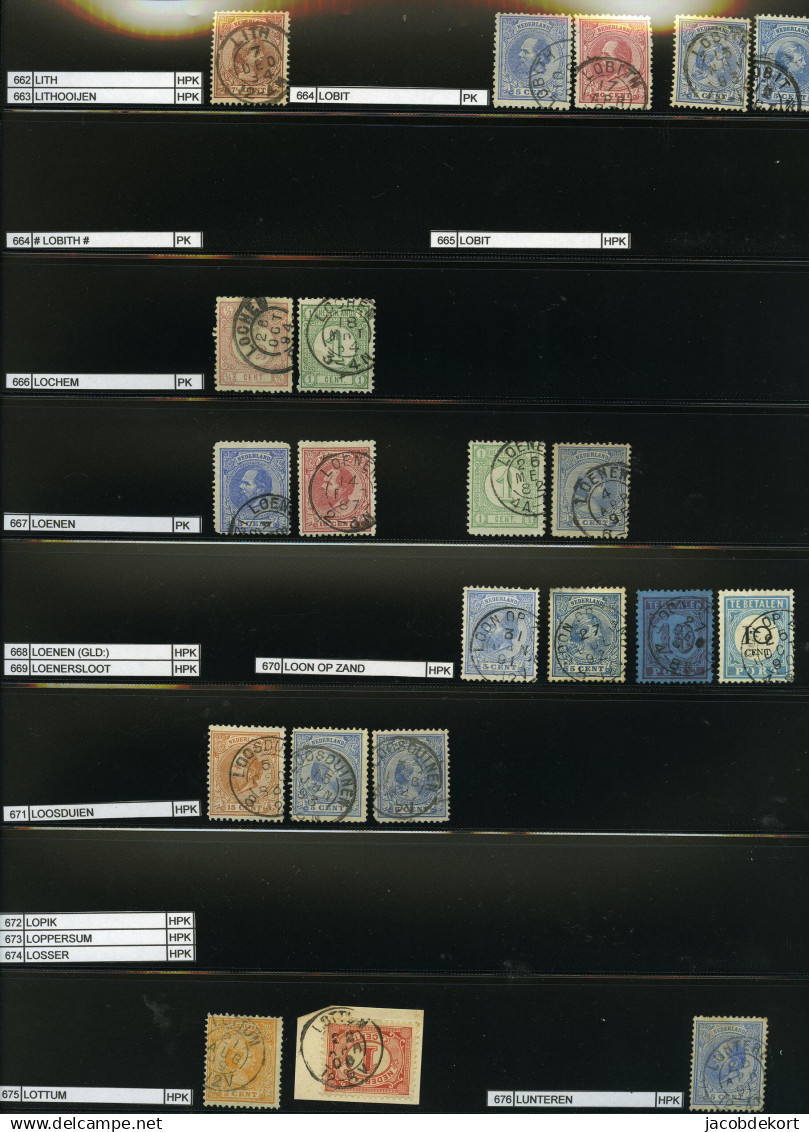 Nederland collectie kleinrond in overwegend mooie kwaliteit w.o. treinstempels cat.ca.27.000 (collectie is gescand). Pra