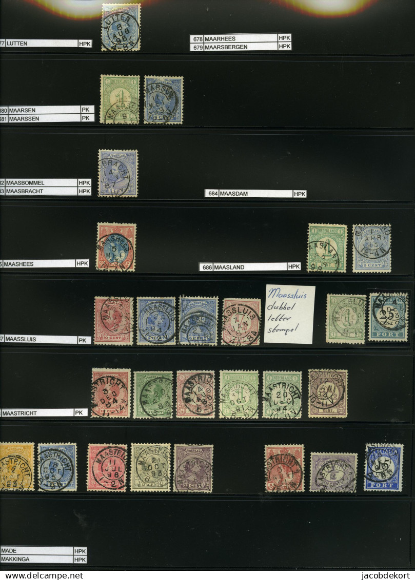 Nederland collectie kleinrond in overwegend mooie kwaliteit w.o. treinstempels cat.ca.27.000 (collectie is gescand). Pra
