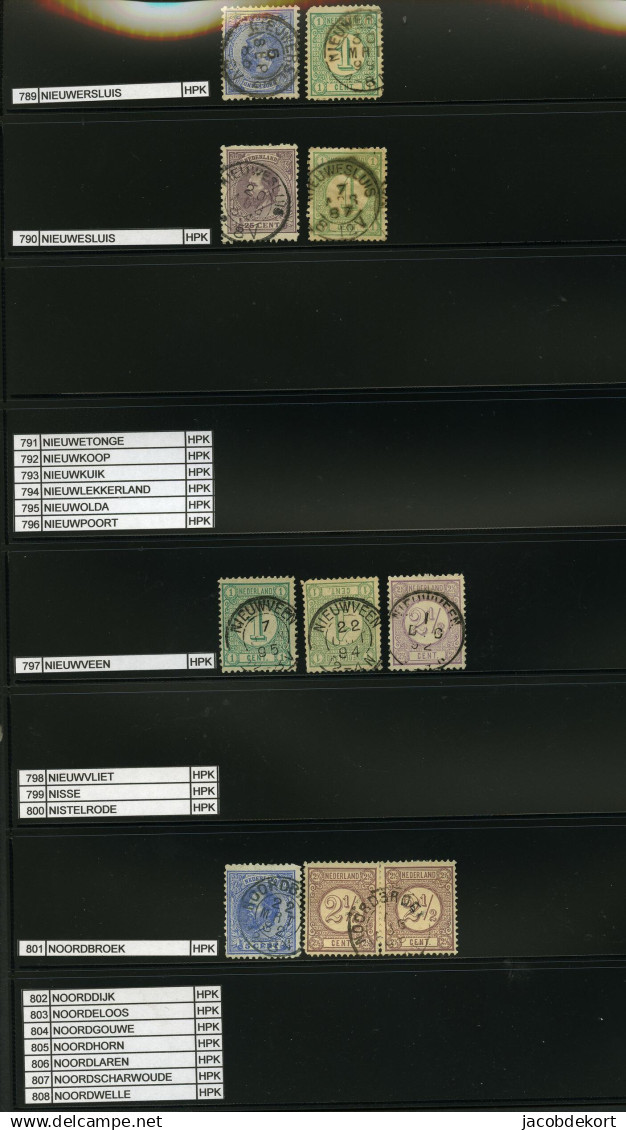 Nederland collectie kleinrond in overwegend mooie kwaliteit w.o. treinstempels cat.ca.27.000 (collectie is gescand). Pra