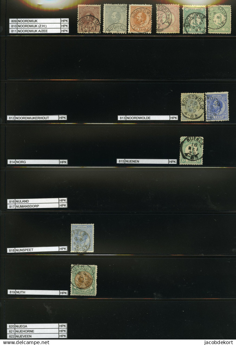 Nederland collectie kleinrond in overwegend mooie kwaliteit w.o. treinstempels cat.ca.27.000 (collectie is gescand). Pra