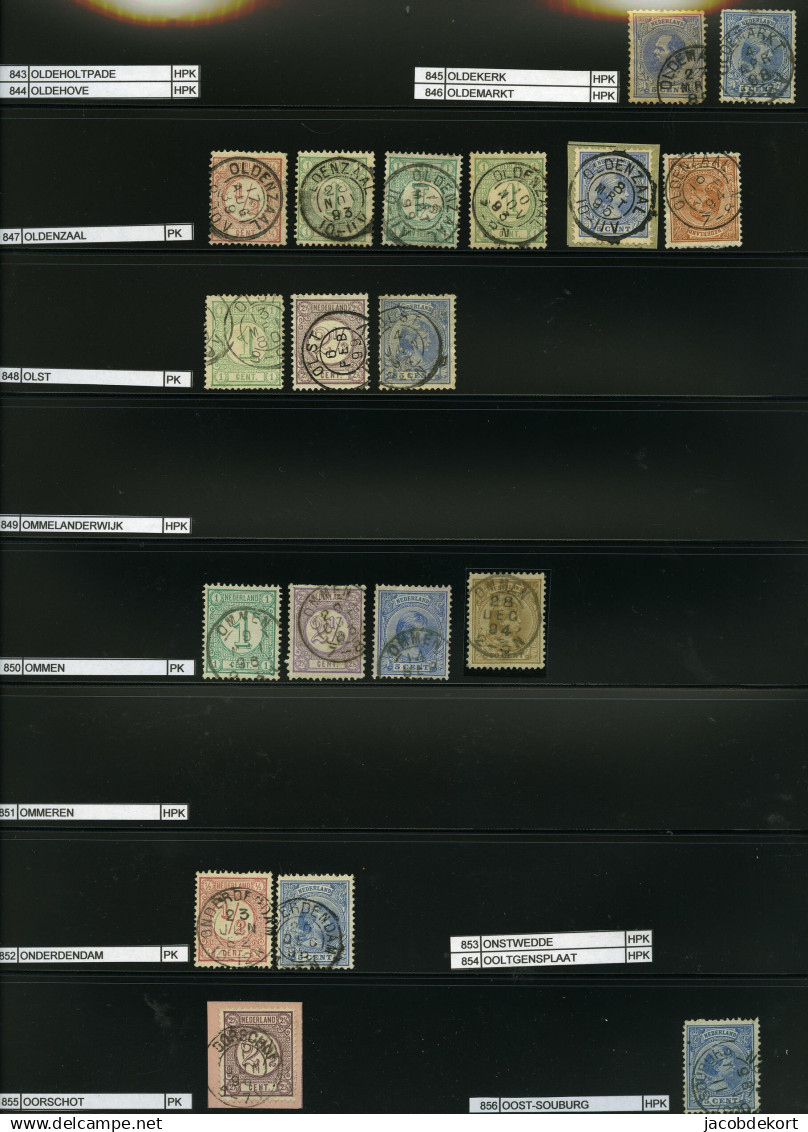 Nederland collectie kleinrond in overwegend mooie kwaliteit w.o. treinstempels cat.ca.27.000 (collectie is gescand). Pra