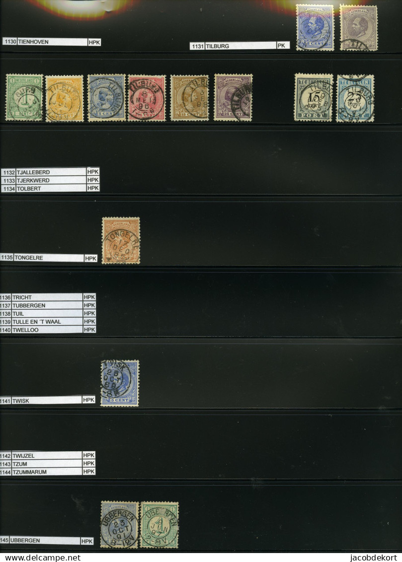 Nederland collectie kleinrond in overwegend mooie kwaliteit w.o. treinstempels cat.ca.27.000 (collectie is gescand). Pra
