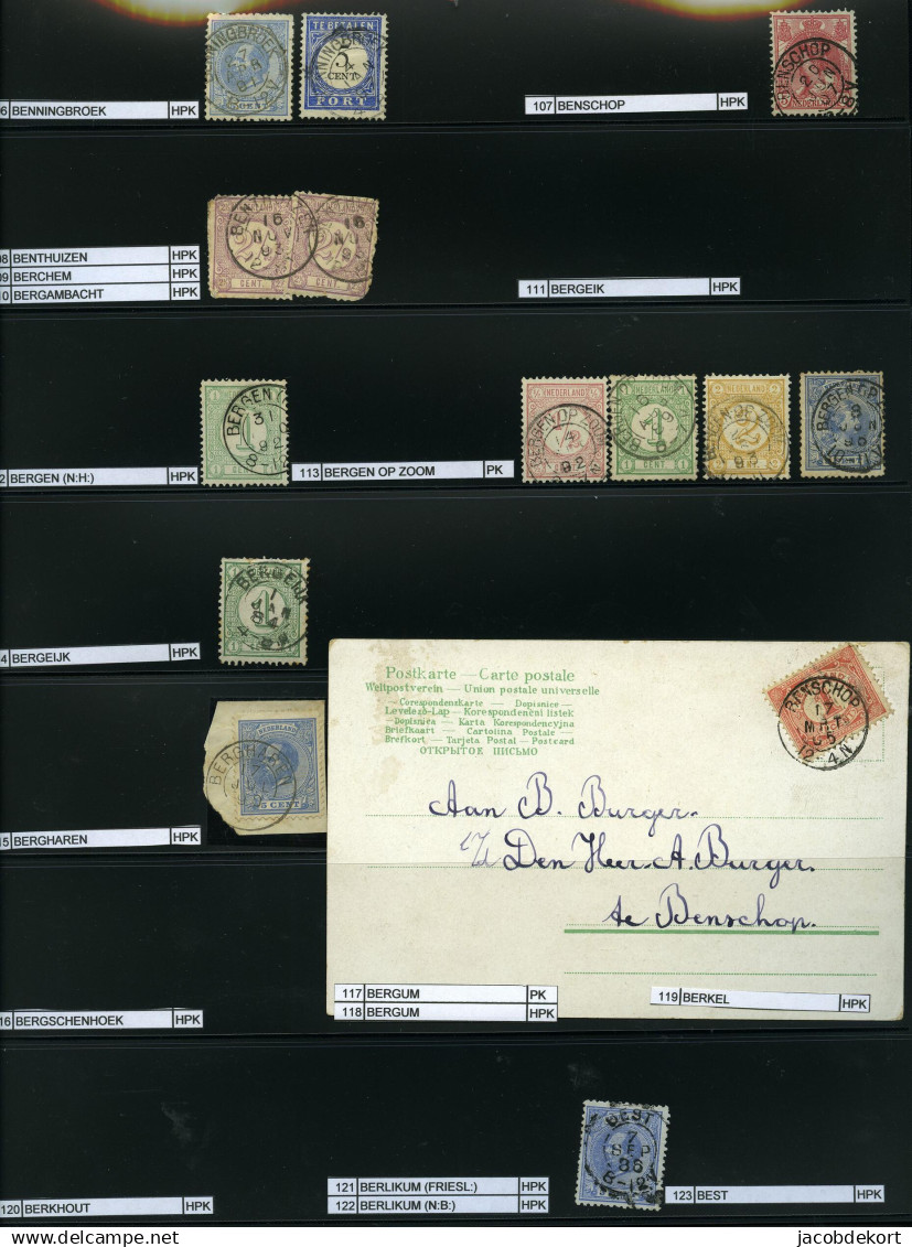 Nederland collectie kleinrond in overwegend mooie kwaliteit w.o. treinstempels cat.ca.27.000 (collectie is gescand). Pra