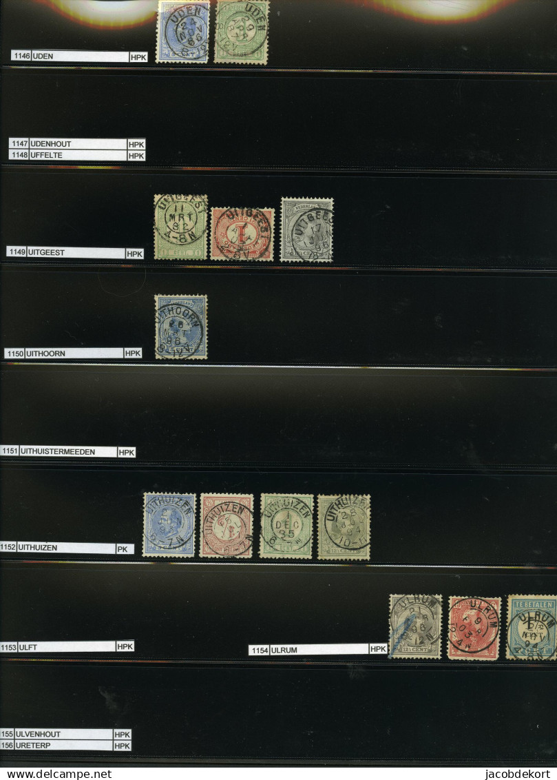 Nederland collectie kleinrond in overwegend mooie kwaliteit w.o. treinstempels cat.ca.27.000 (collectie is gescand). Pra