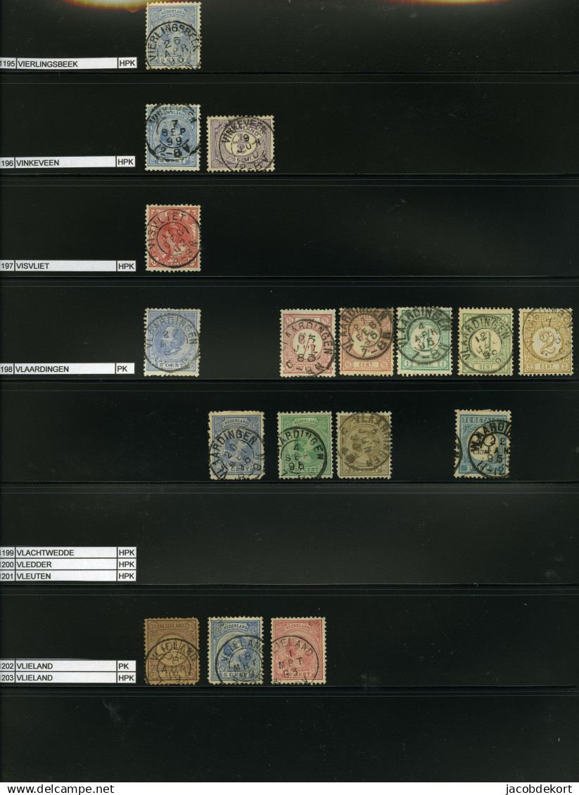 Nederland collectie kleinrond in overwegend mooie kwaliteit w.o. treinstempels cat.ca.27.000 (collectie is gescand). Pra