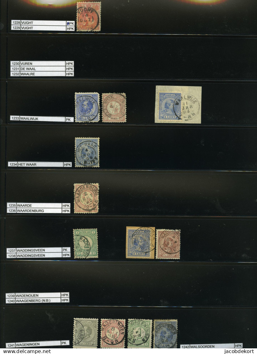 Nederland collectie kleinrond in overwegend mooie kwaliteit w.o. treinstempels cat.ca.27.000 (collectie is gescand). Pra