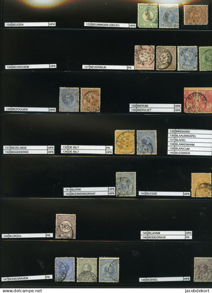 Nederland collectie kleinrond in overwegend mooie kwaliteit w.o. treinstempels cat.ca.27.000 (collectie is gescand). Pra