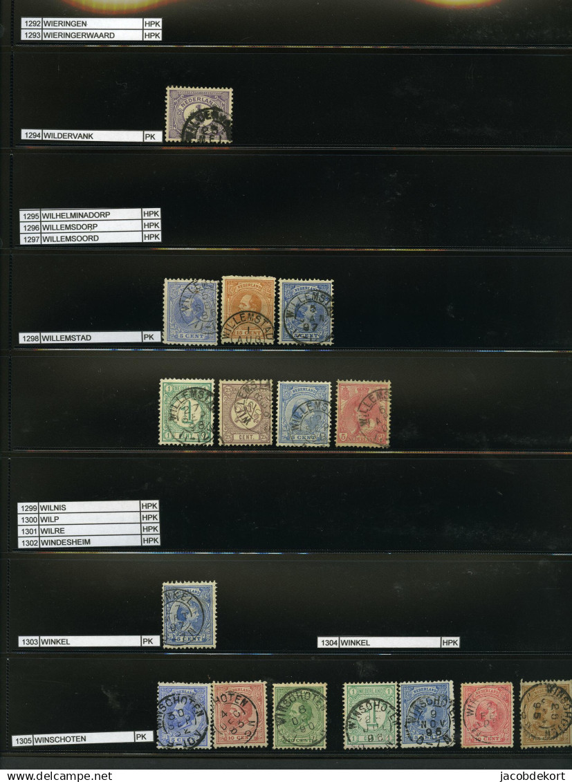 Nederland collectie kleinrond in overwegend mooie kwaliteit w.o. treinstempels cat.ca.27.000 (collectie is gescand). Pra