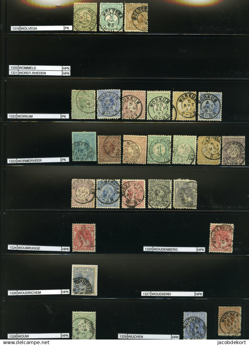 Nederland collectie kleinrond in overwegend mooie kwaliteit w.o. treinstempels cat.ca.27.000 (collectie is gescand). Pra
