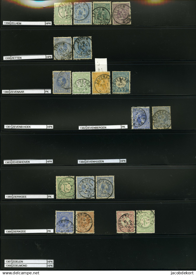 Nederland collectie kleinrond in overwegend mooie kwaliteit w.o. treinstempels cat.ca.27.000 (collectie is gescand). Pra