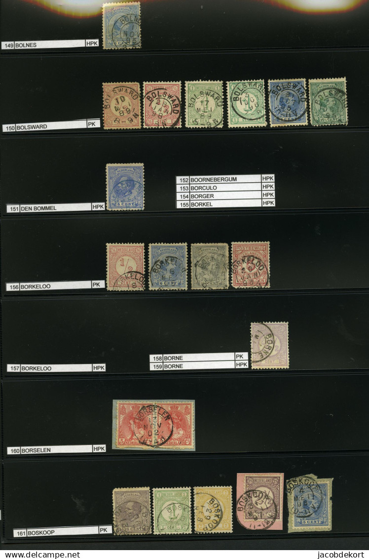 Nederland collectie kleinrond in overwegend mooie kwaliteit w.o. treinstempels cat.ca.27.000 (collectie is gescand). Pra