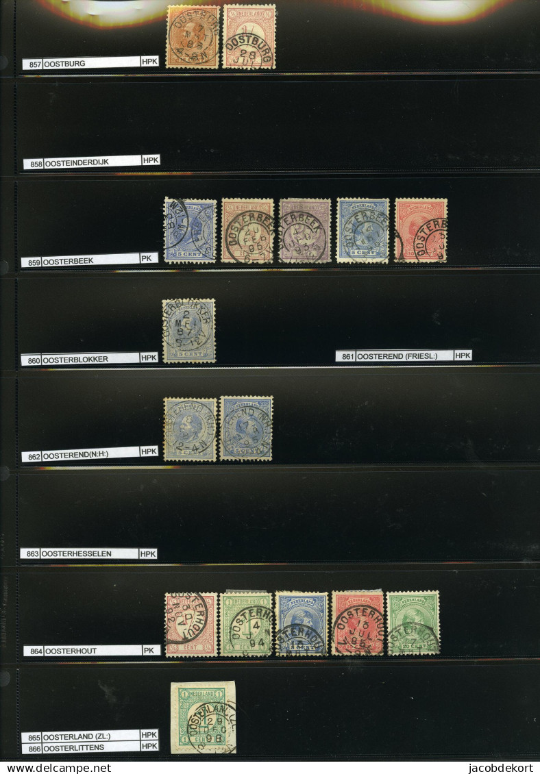 Nederland collectie kleinrond in overwegend mooie kwaliteit w.o. treinstempels cat.ca.27.000 (collectie is gescand). Pra