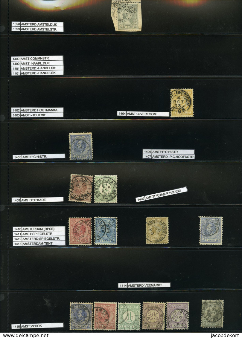 Nederland collectie kleinrond in overwegend mooie kwaliteit w.o. treinstempels cat.ca.27.000 (collectie is gescand). Pra