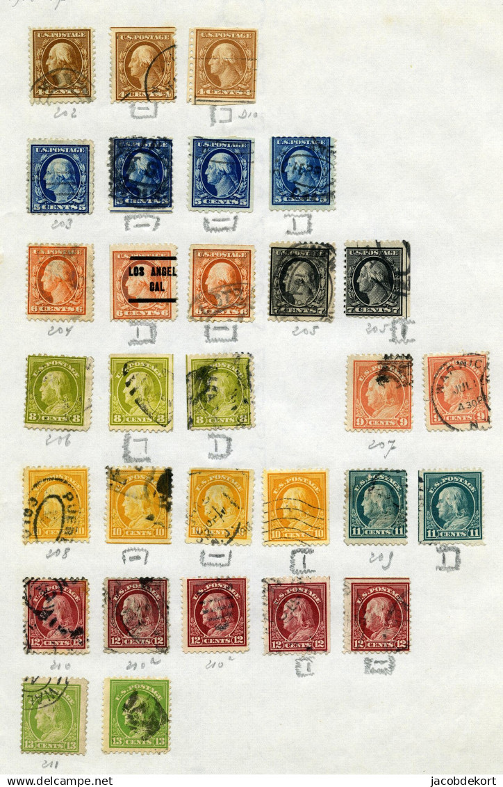 USA 1863-1922 used collection in mixed condition and 'back of the book' Interesting