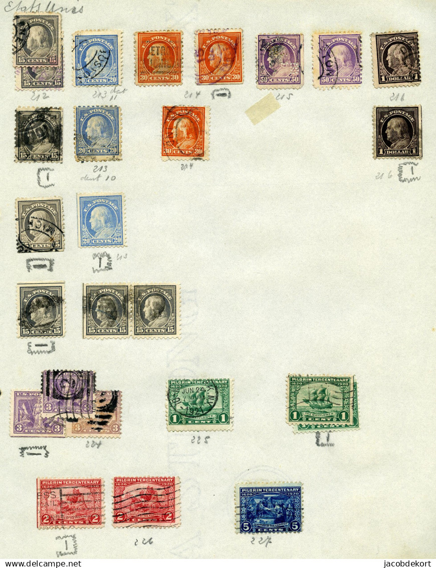 USA 1863-1922 used collection in mixed condition and 'back of the book' Interesting