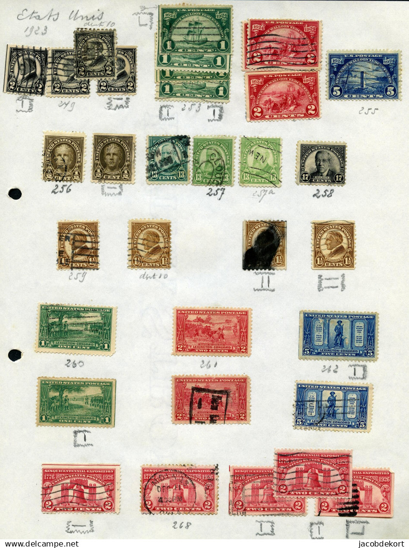 USA 1863-1922 used collection in mixed condition and 'back of the book' Interesting