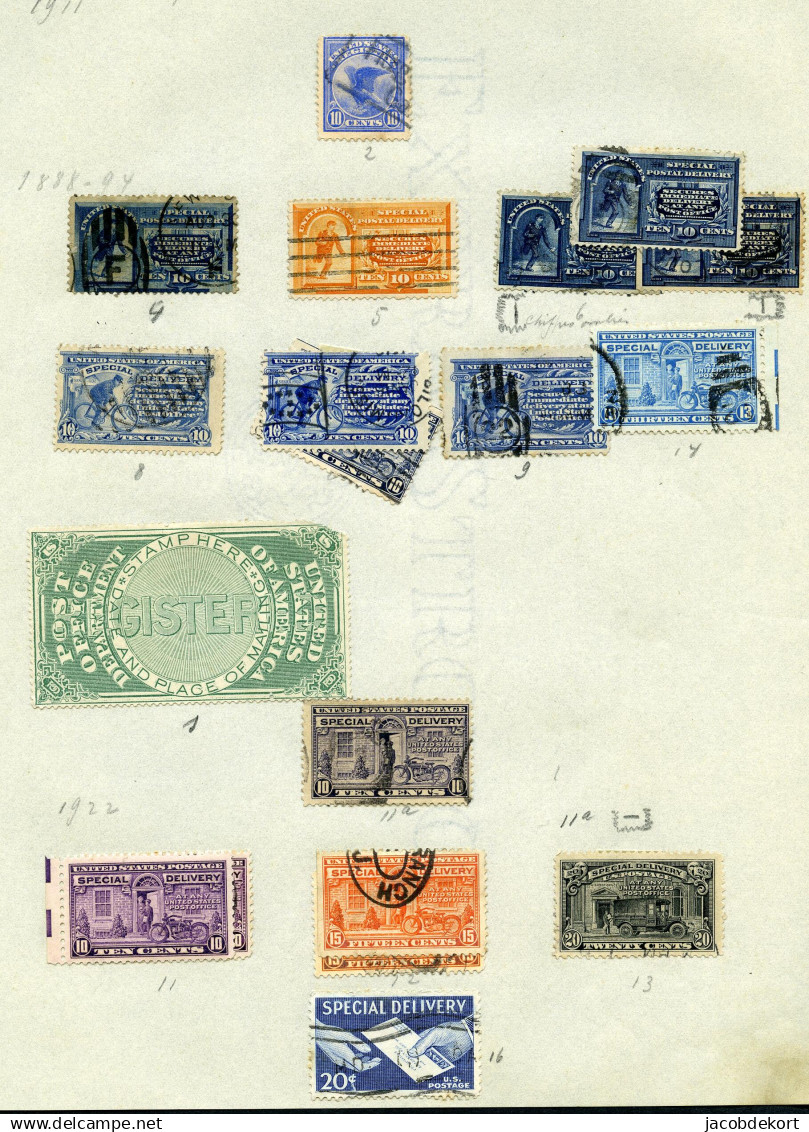 USA 1863-1922 used collection in mixed condition and 'back of the book' Interesting