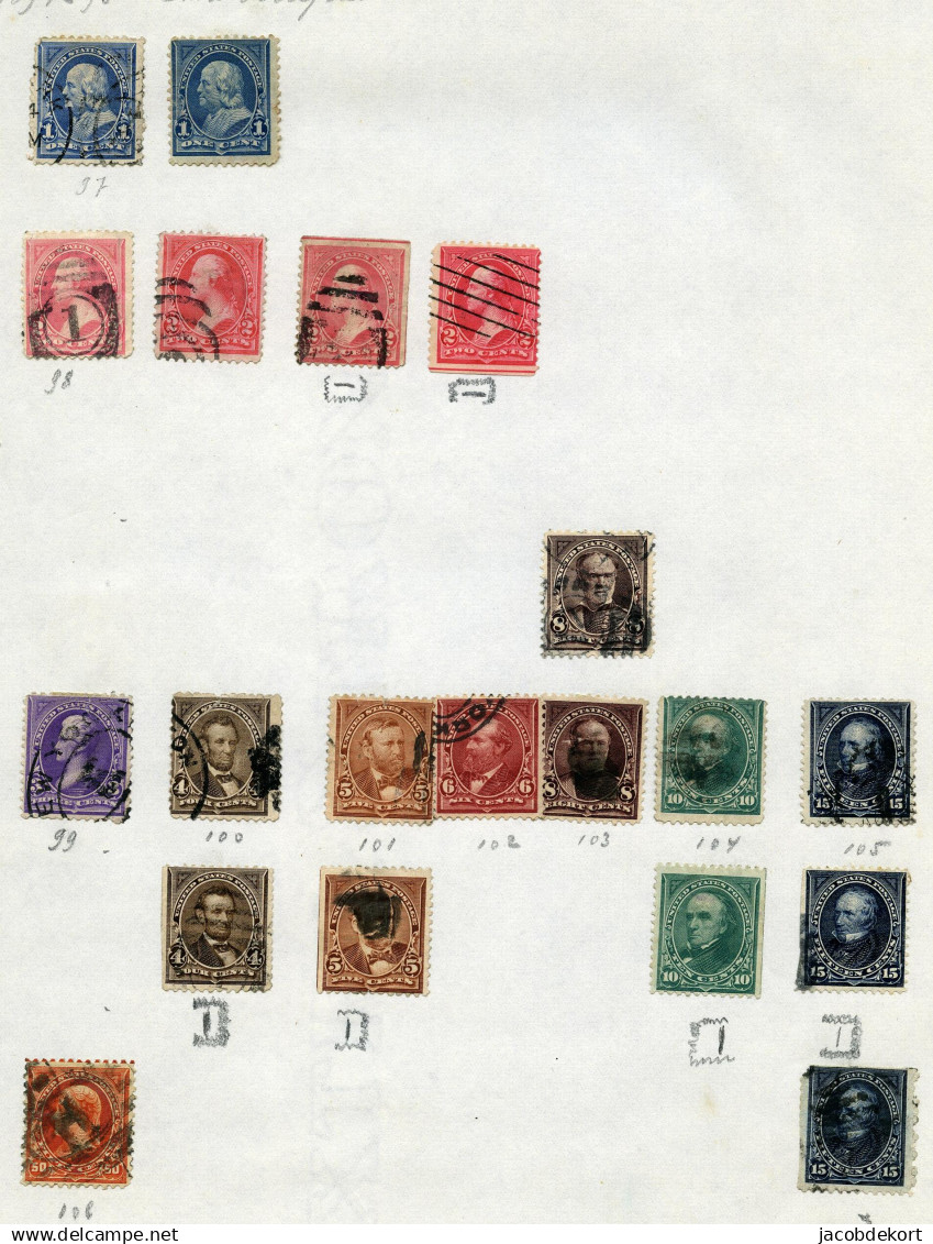 USA 1863-1922 used collection in mixed condition and 'back of the book' Interesting