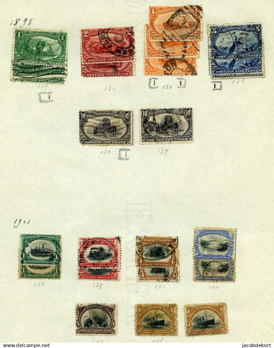 USA 1863-1922 used collection in mixed condition and 'back of the book' Interesting