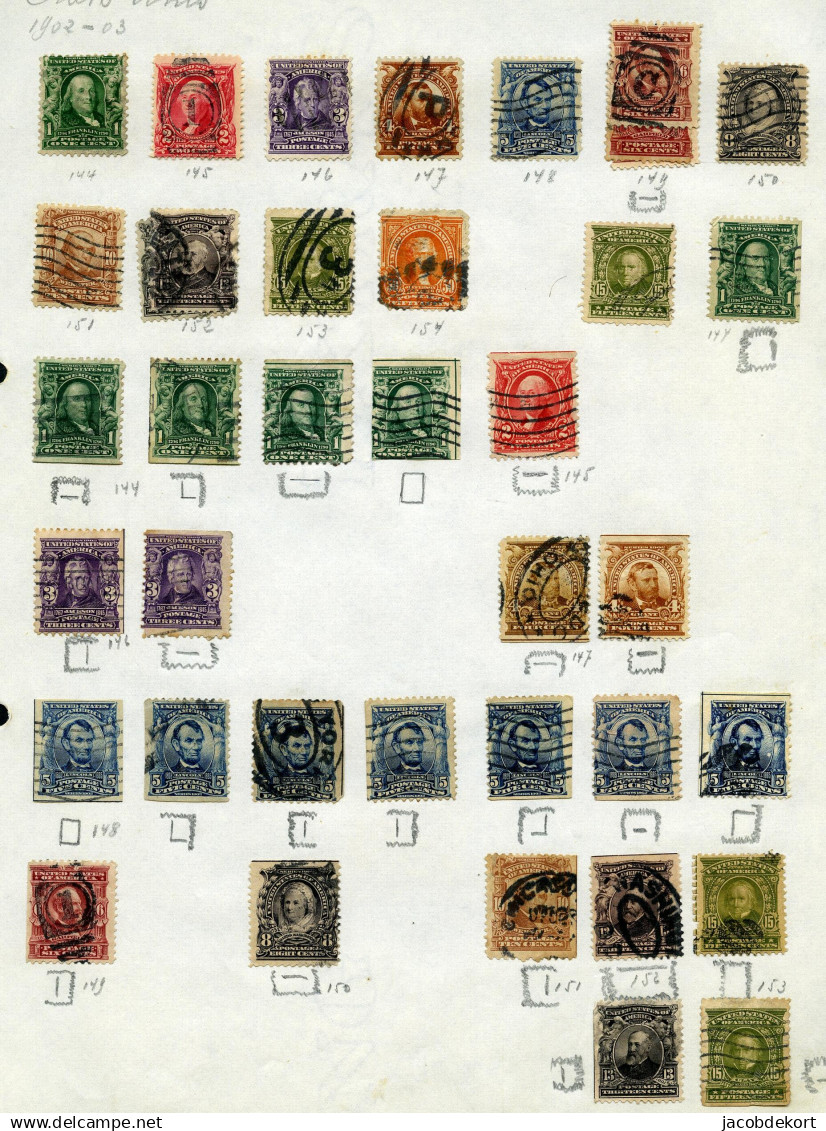 USA 1863-1922 used collection in mixed condition and 'back of the book' Interesting
