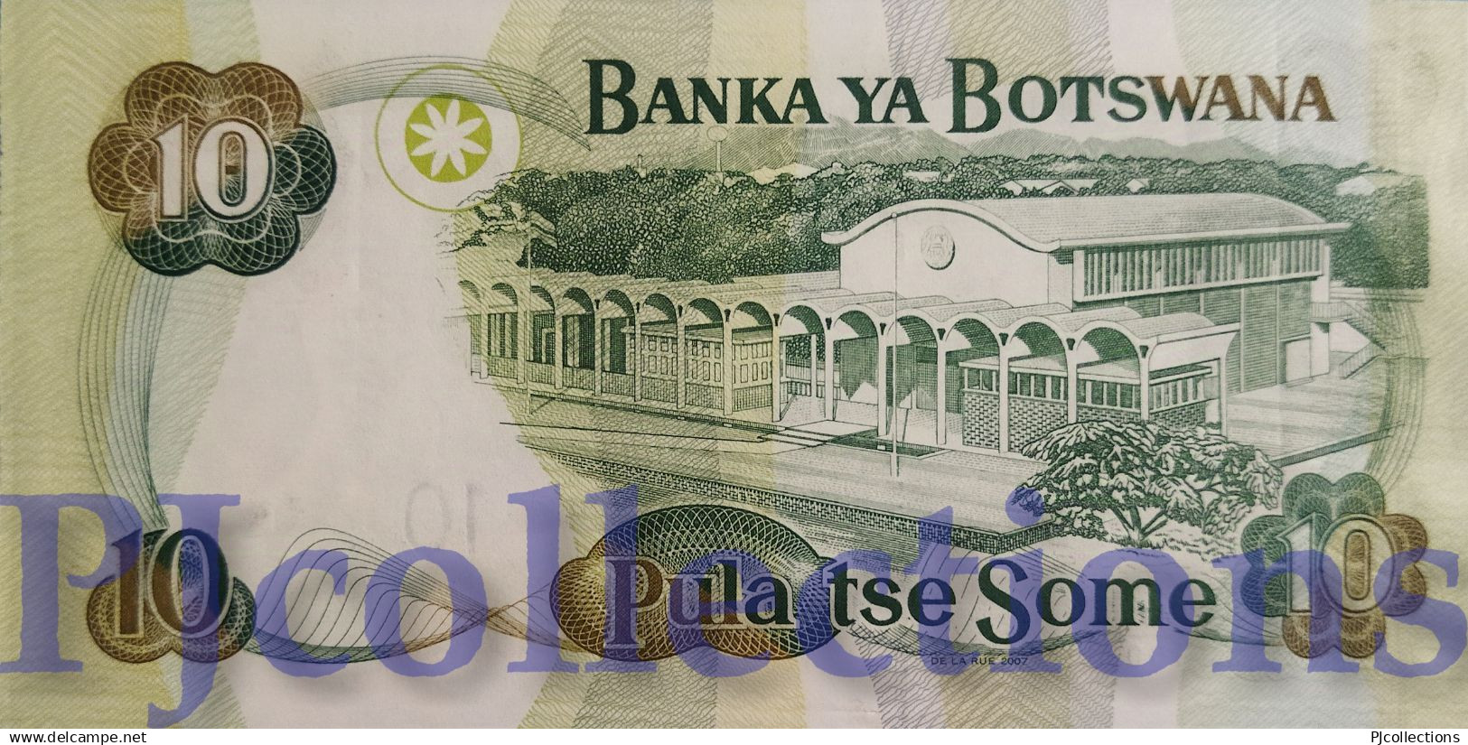 BOTSWANA 10 PULA 2007 PICK 24b UNC GOOD SERIAL NUMBER "700500" - Botswana