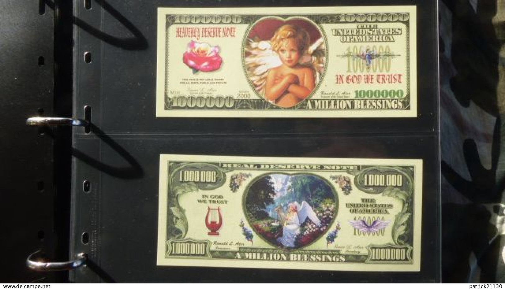 COLLECTION 210 BILLETS FICTIFS USA NEUFS