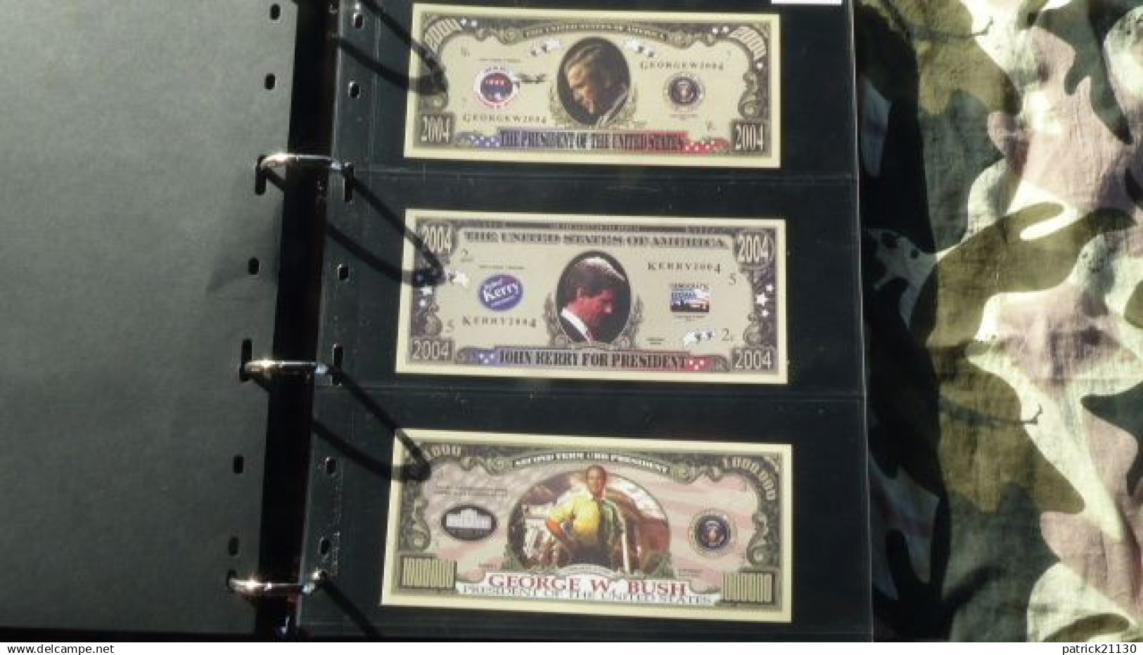 COLLECTION 210 BILLETS FICTIFS USA NEUFS