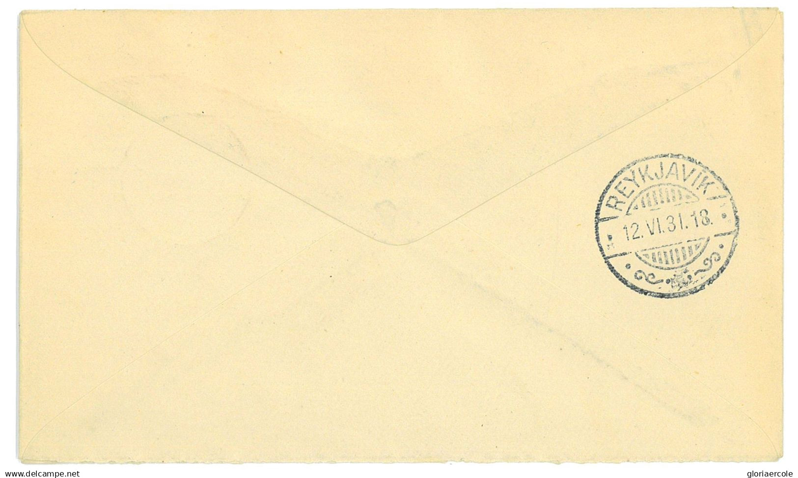 P3668 - AIRMAIL , FIRST FLIGHT ICELAND, 12.6.1931 FROM HVAMMSTANGI TO REYKJAVIK - Covers & Documents