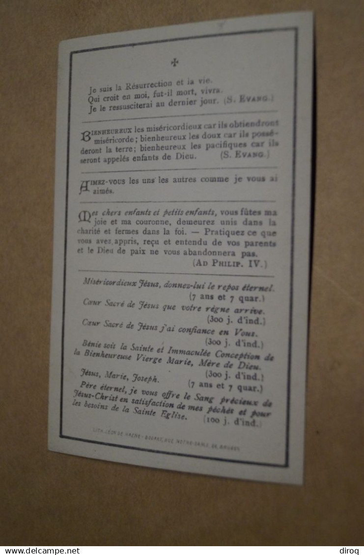 Emile Halleux époux De Louise Ryelandt,né à Liège En 1830,mort En 1913,historique,pour Collection - Todesanzeige