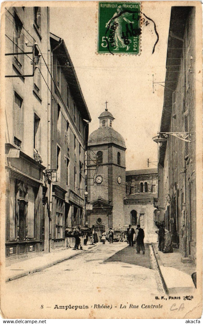CPA AMPLEPUIS - La Rue Centrale (450699) - Amplepuis