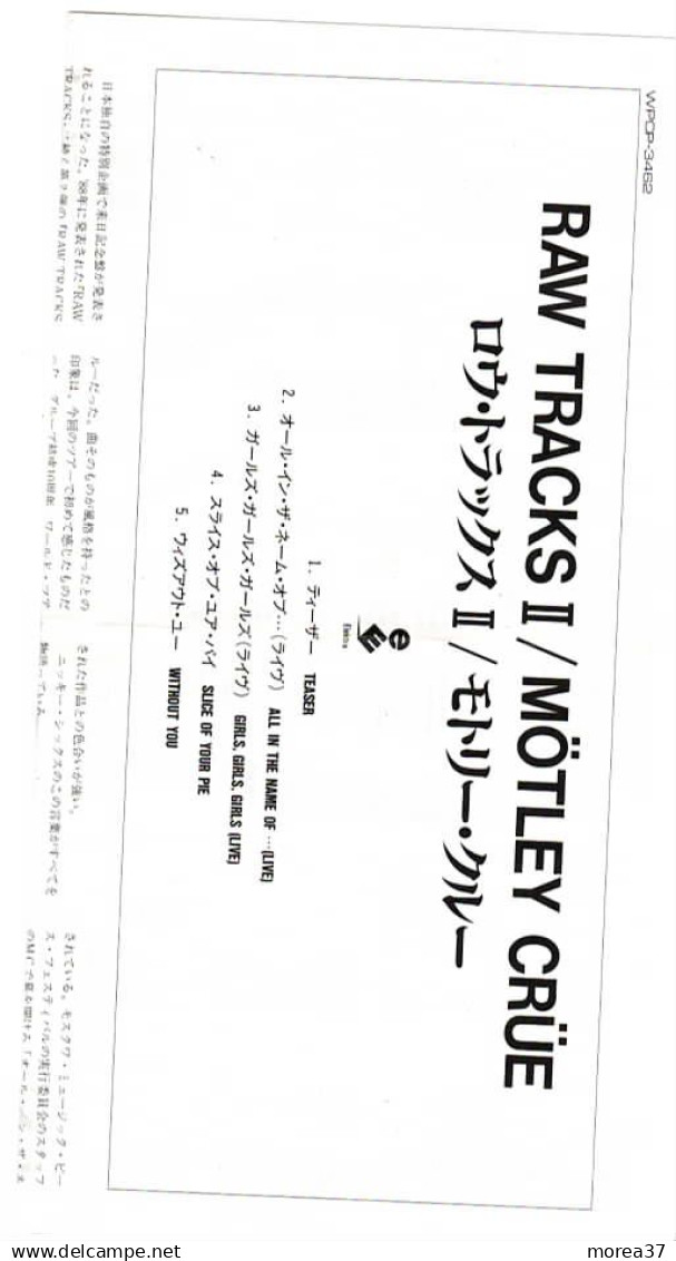 CD MOTLEY CRUE  Raw Track II  (JAPAN EXPORT)   CD05 - Hard Rock & Metal