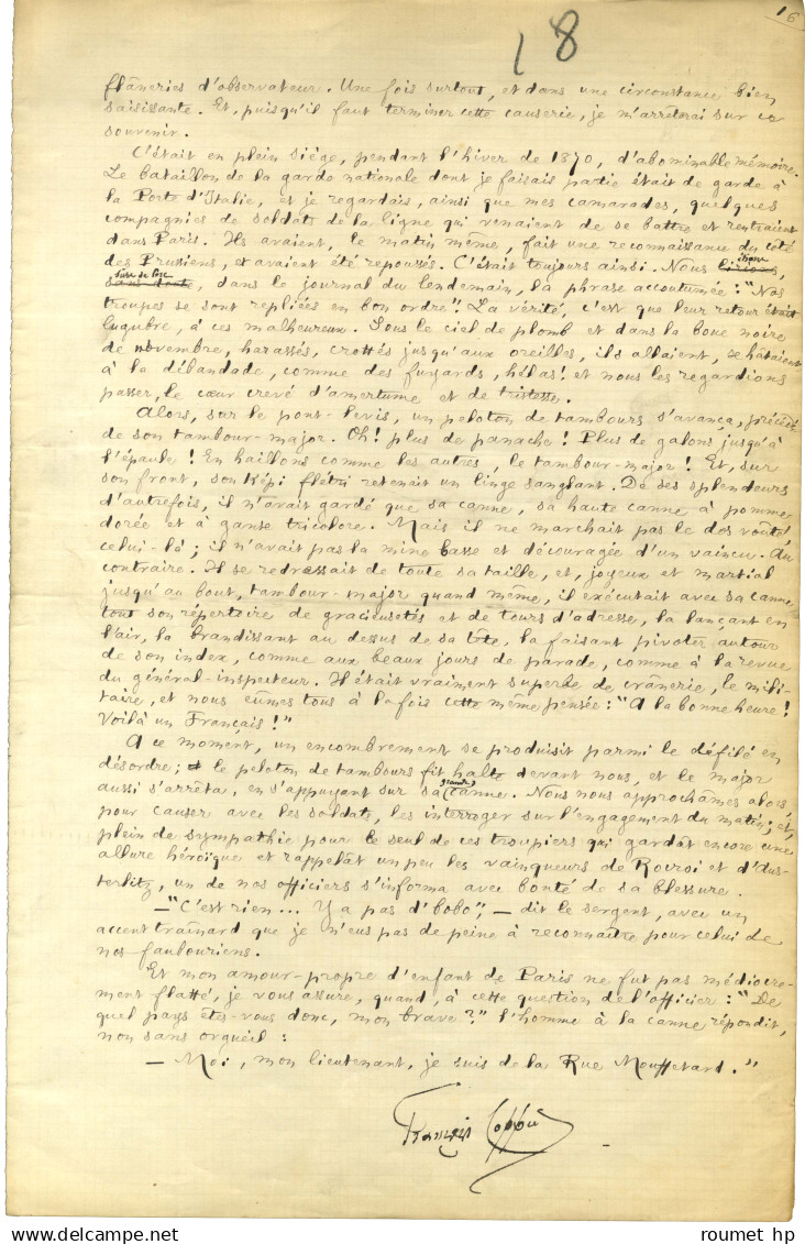 COPPÉE François (1842-1908), poète, dramaturge, romancier et académicien français -/- PARIS.