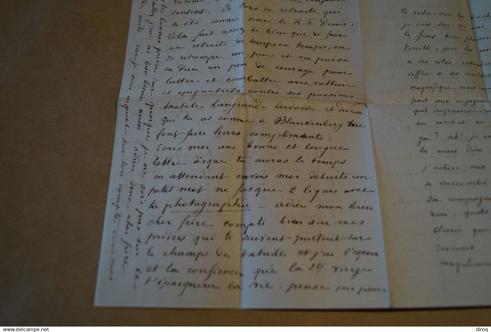 16 anciens Documents manuscrits + envois du Comte Carlos D'Alcantara,gradé de l'armée des Zouaves,Vatican