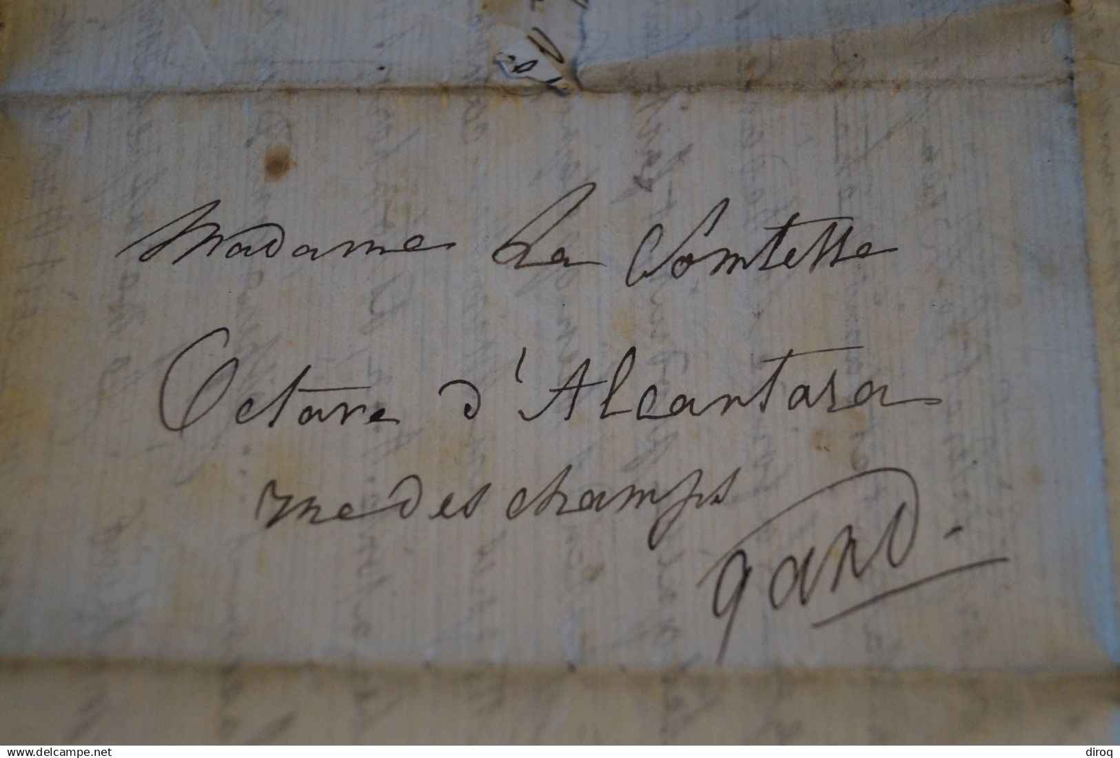16 anciens Documents manuscrits + envois du Comte Carlos D'Alcantara,gradé de l'armée des Zouaves,Vatican