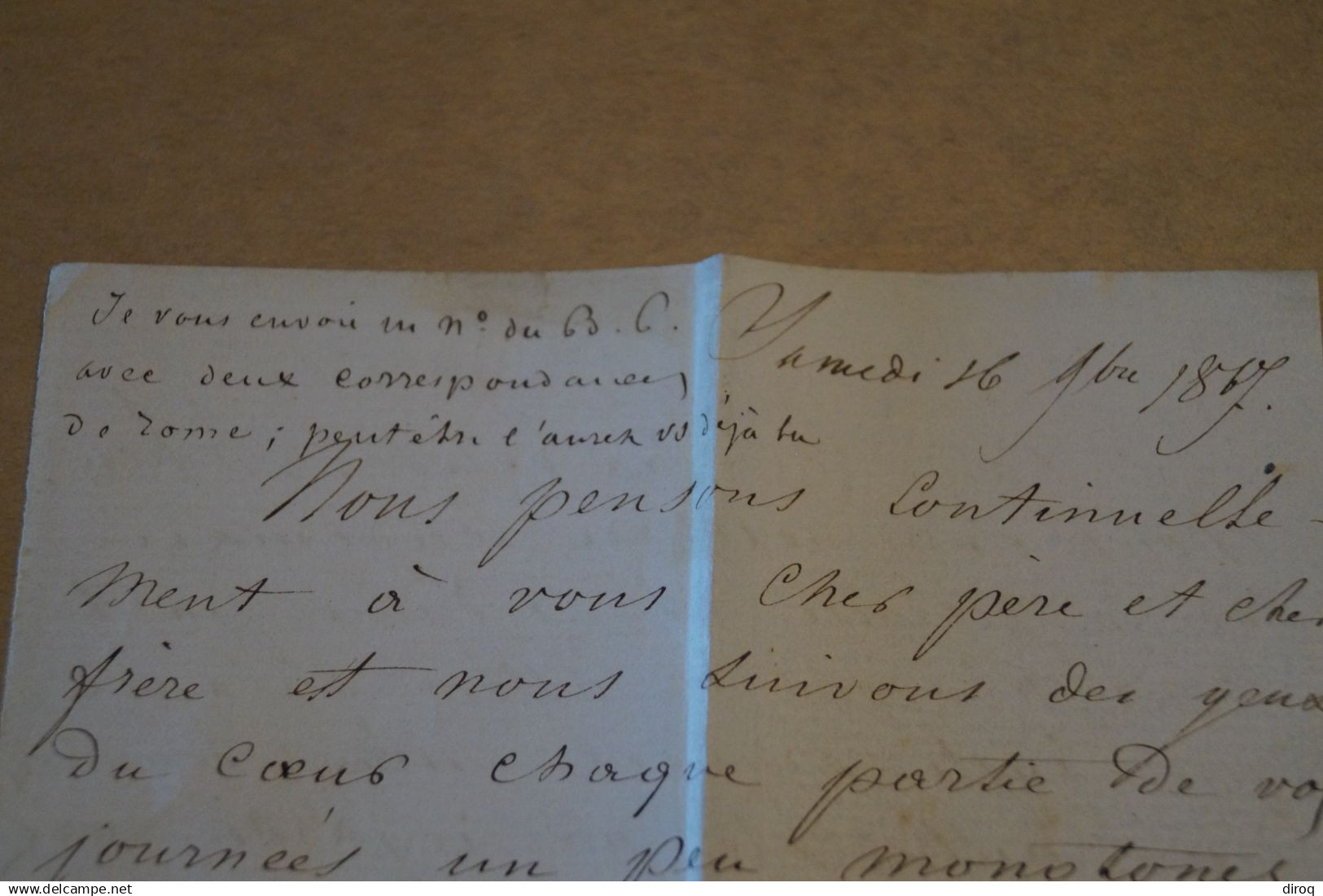 16 anciens Documents manuscrits + envois du Comte Carlos D'Alcantara,gradé de l'armée des Zouaves,Vatican