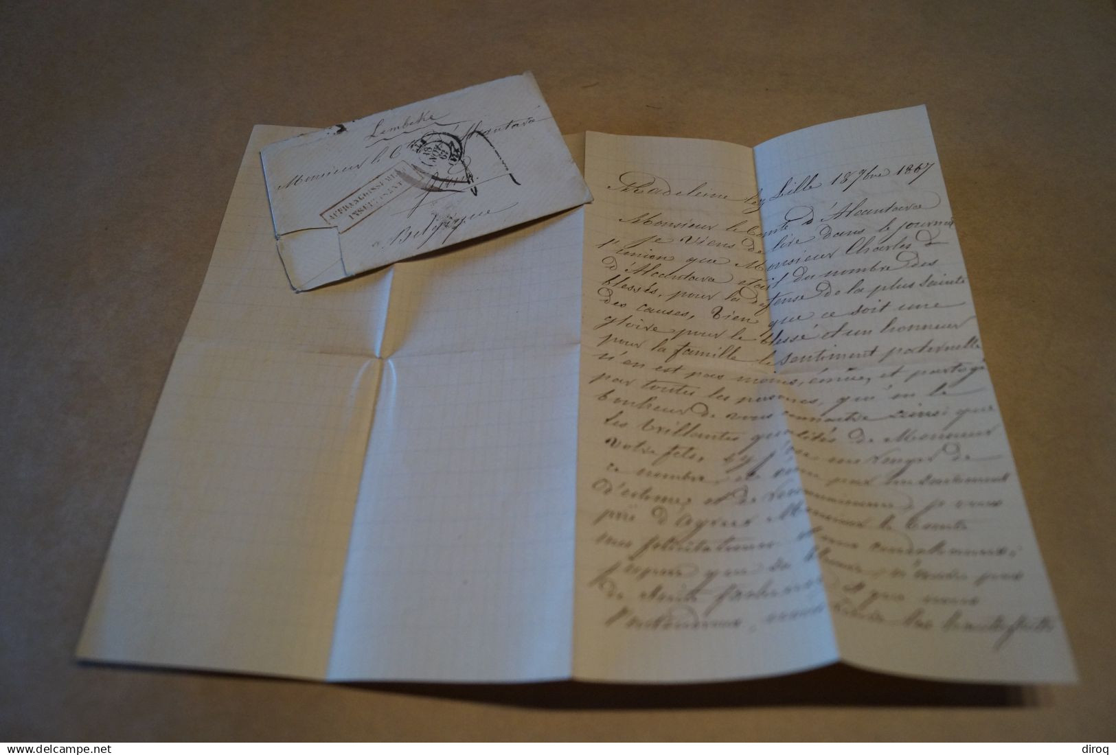 16 anciens Documents manuscrits + envois du Comte Carlos D'Alcantara,gradé de l'armée des Zouaves,Vatican