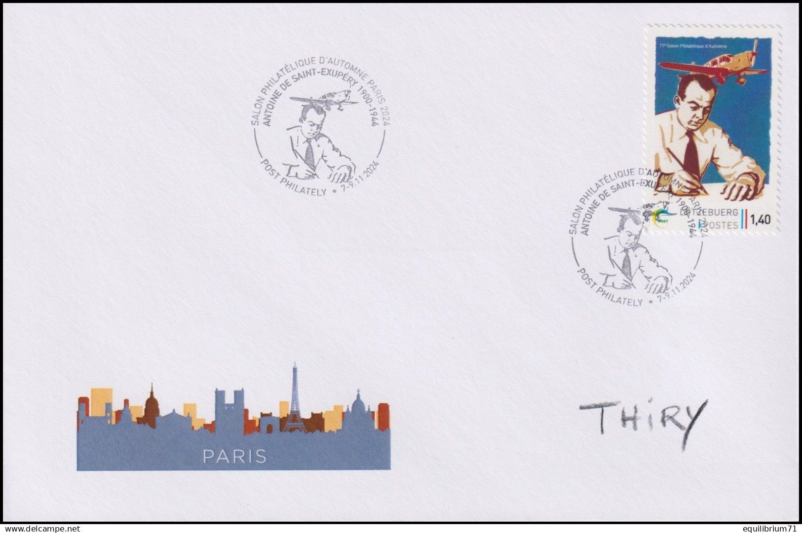 THIRY - 2 EA (A4) N° + Timbre/Zegel "Meng" + FDC + CM/MK "Antoine De Saint-Exupéry" - SIGNÉS/GETEKEND  - RRR - Private