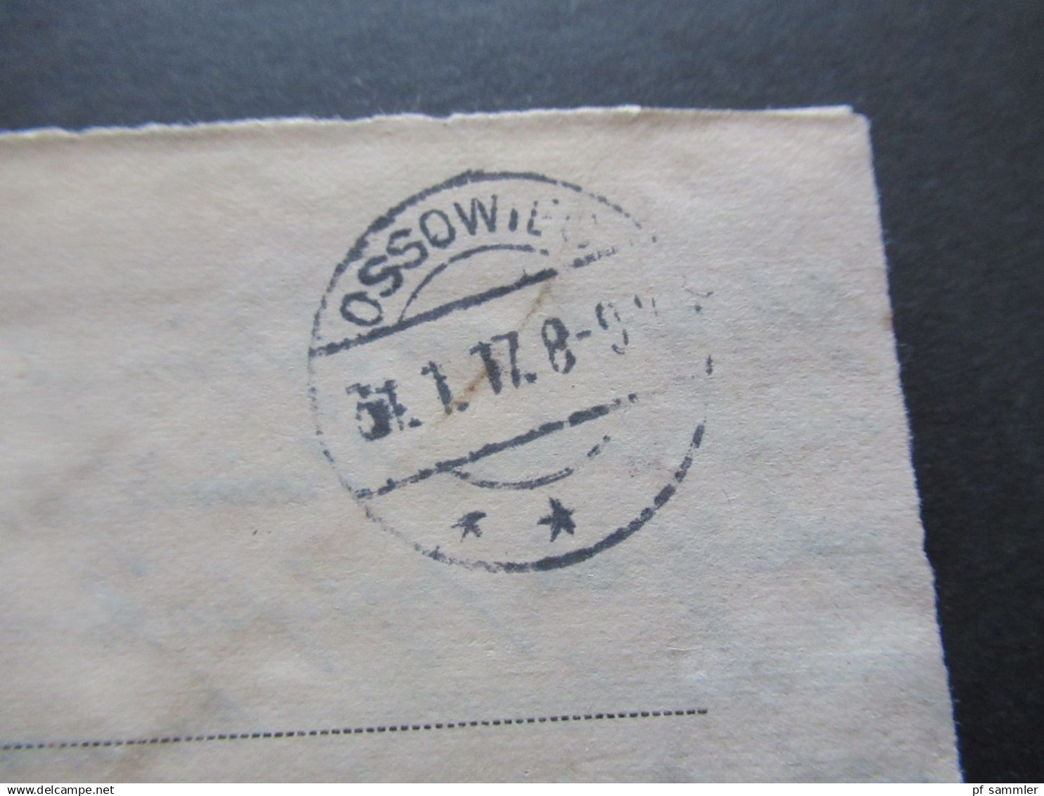 Polen Feldpost 1.WK 1917 Stempel Ossowiec / Ossowitz Briefstempel Kaiserliches Festungsgefängnis Nach Münster I. Westf - Covers & Documents