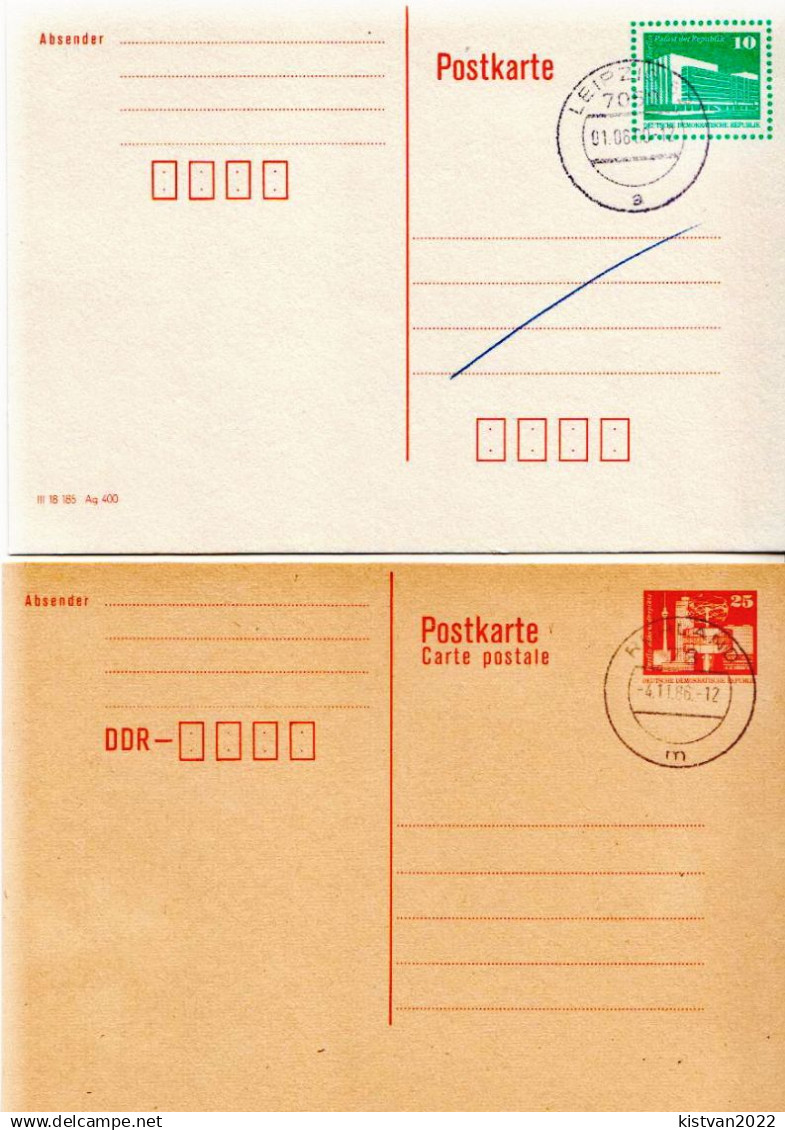 Germany / DDR 14 Cancelled Postal Stationery Cards, Interesting Cancels - Postkarten - Ungebraucht