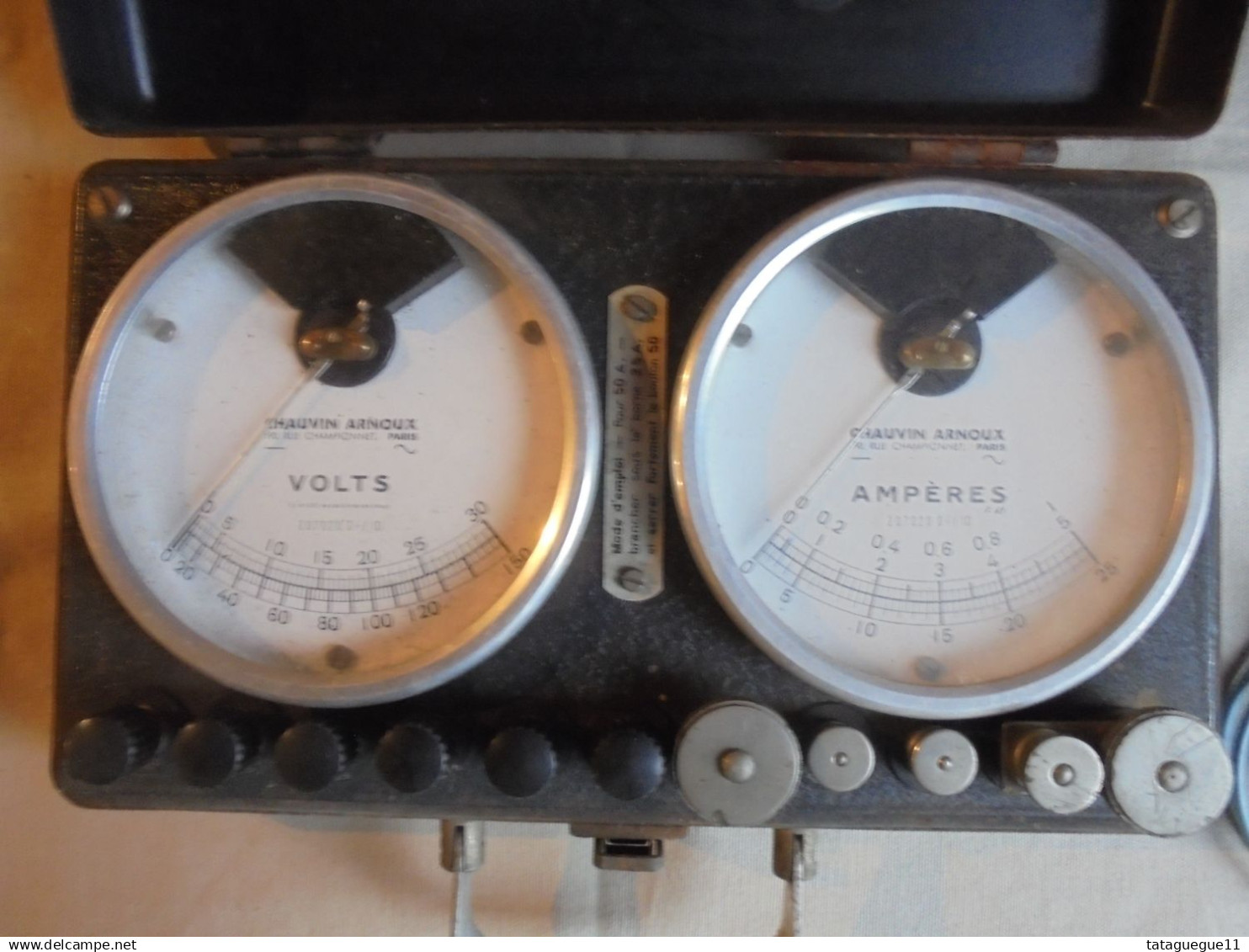 Ancien - Volts/Ampères Mètre Chauvin Arnoux Paris - Other Apparatus
