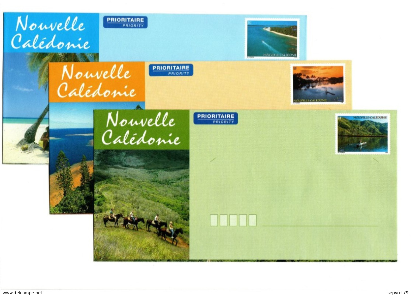 Enveloppe Prêt-à-poster PAP - Nouvelle Calédonie - N° 59 E à 67 E Sans Valeur - Paysages Touristiques - Neuf - Prêt-à-poster