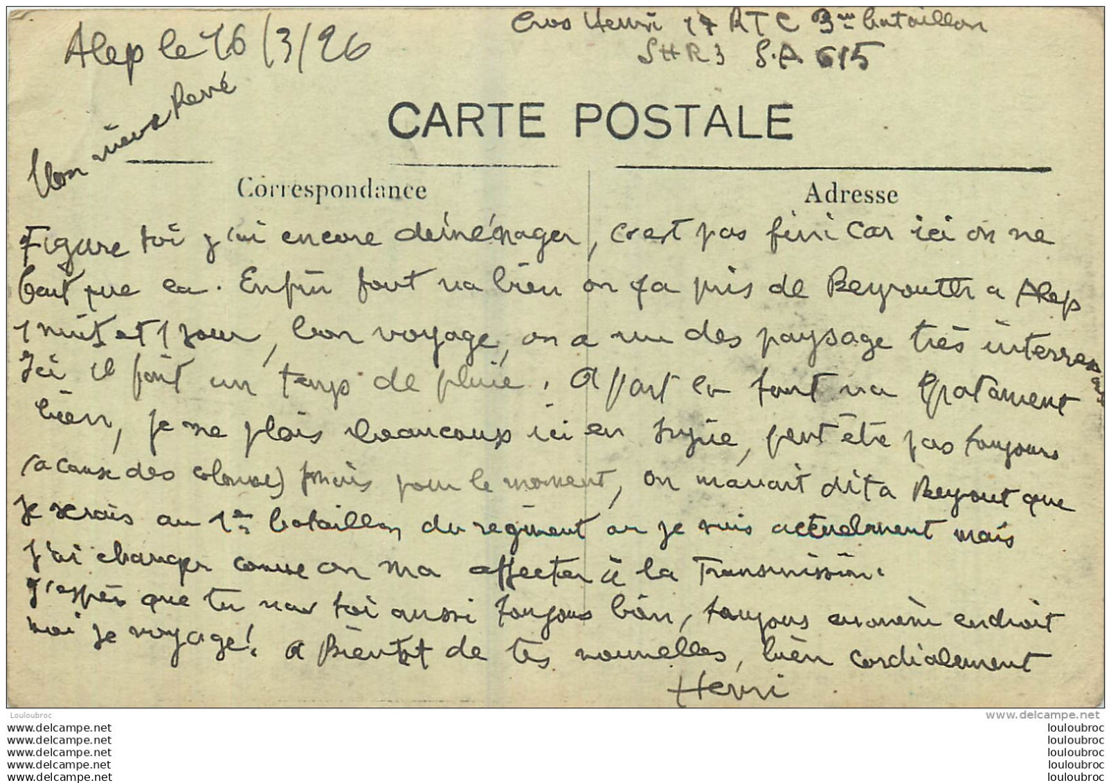 ALEP  VUE GENERALE - Syrien