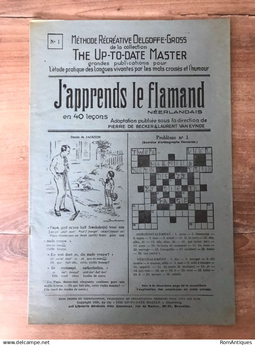J'apprends Le Flamand En 40 Leçons - 1936 - Fiches Didactiques