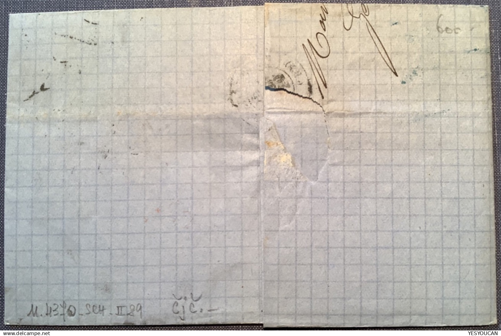 MANNHEIM K2 Auf Baden 1862 9 Kr Mi.20a LUXUS Brief>Marseille, France, Ex Schwanke 1989 & Provera. (Cover - Covers & Documents